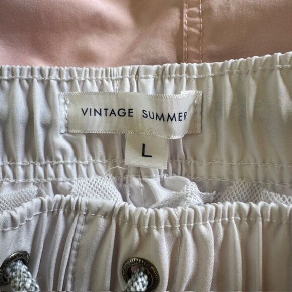 Vintage Summer Red/Orange/Blue/White Tropical Swim Trunks in Size Large - Picture 2 of 6